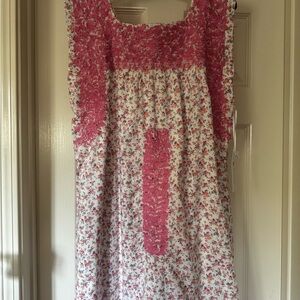 J Marie Floral Pink and White Dress NWT